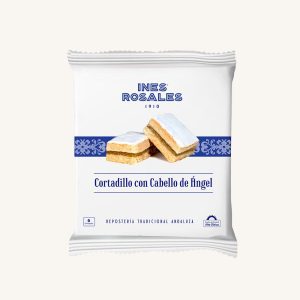 Inés Rosales Cortadillos con cabello de ángel (Cortadillos with pumpkin pulp), from Seville, 6 unit pack 216 gr